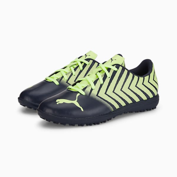 TACTO II TT Youth Turf Trainers, Parisian Night-Fresh Yellow-Blazing Blue, extralarge-IND