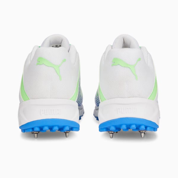 PUMA Spike 22.2  Cricket Shoes, Puma White-Elektro Green-Bluemazing, extralarge-IND