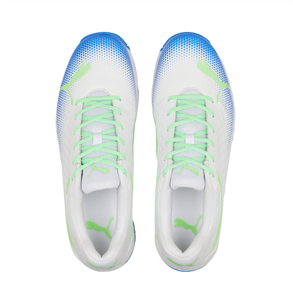 Spike 22.2 Cricket Shoes, Puma White-Elektro Green-Bluemazing, extralarge-IND