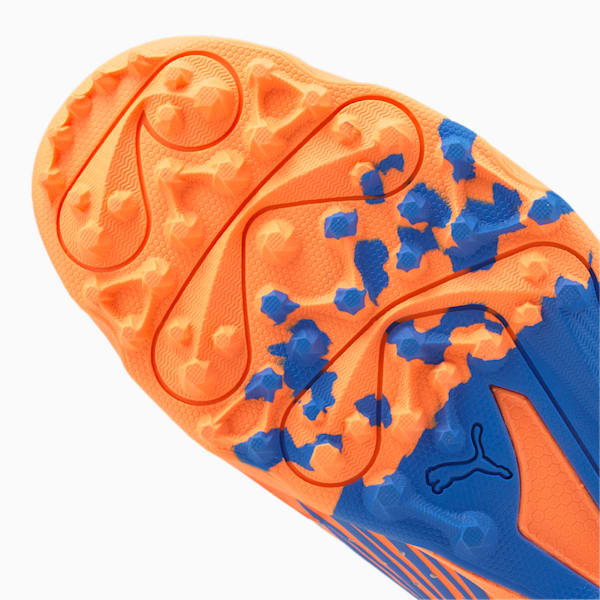 PUMA 22 FH Rubber Unisex Cricket Shoes, Neon Citrus-Puma White-Bluemazing