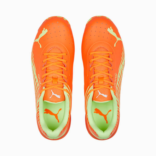 PUMA 22 FH Rubber Unisex Cricket Shoes, Ultra Orange-Fast Yellow