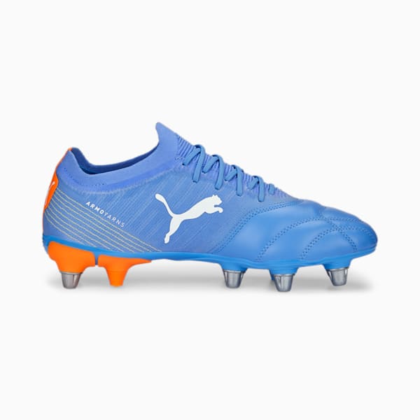 Avant Pro Men's Rugby Boots, Blue Glimmer-PUMA White-Ultra Orange, extralarge-GBR