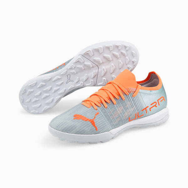 ULTRA 3.4 TT Men's Soccer Cleats, Diamond Silver-Neon Citrus, extralarge