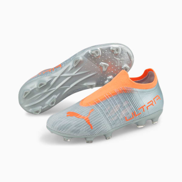 Tenis de fútbol juveniles ULTRA 3.4 FG/AG, Diamond Silver-Neon Citrus, extralarge