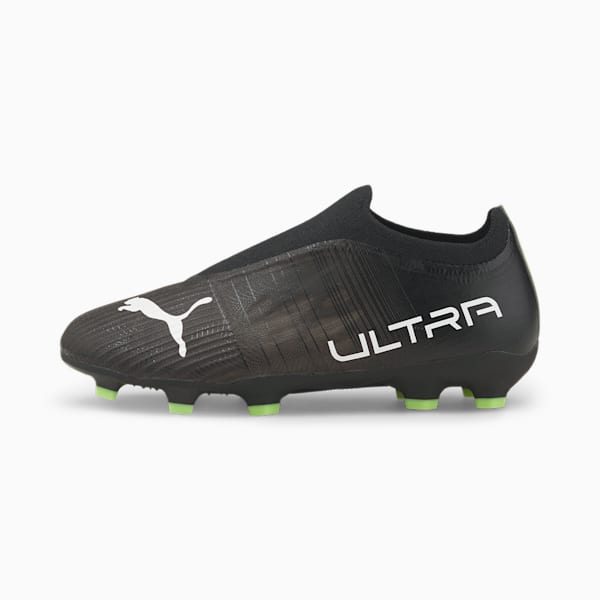ULTRA 3.4 FG/AG Youth Football Boots, Puma Black-Puma White-Fizzy Light