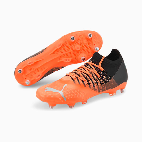 FUTURE 2.3 MxSG Men's Football Boots, Neon Citrus-Diamond Silver-Puma Black