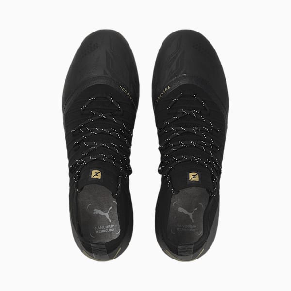 FUTURE 1.3 Lazertouch FG/AG Men's Soccer Cleats, Puma Black-Metallic Gold-Puma White, extralarge