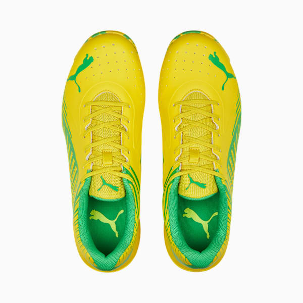 22 FH Rubber Cricket Shoes, Vibrant Yellow-PUMA Green, extralarge-IND