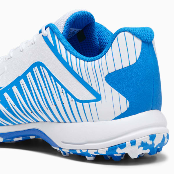 PUMA 22 FH Rubber Unisex Cricket Shoes, PUMA White-Ultra Blue, extralarge-IND