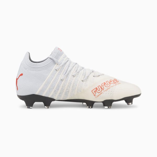 PUMA x FIRST MILE FUTURE 1.3 FG/AG Men's Football Boots, Pristine-Firelight-Arctic Ice, extralarge