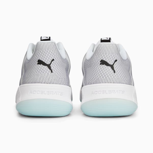 Accelerate Turbo Nitro II Handball Shoes, Puma White-Puma Black-Fizzy Light-Nitro Blue, extralarge-GBR