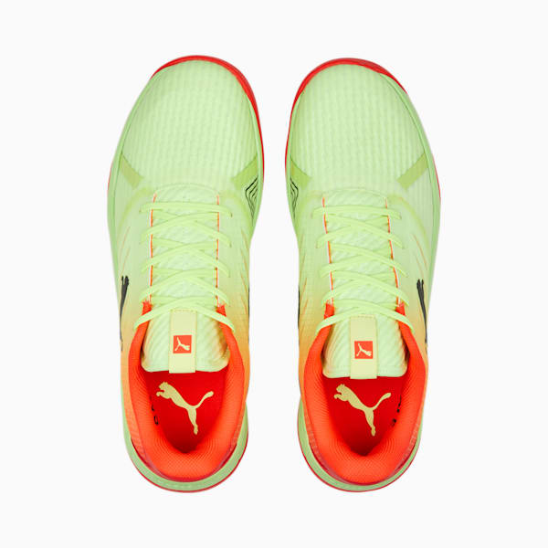 Accelerate Pro II Unisex Indoor Sports Shoes, Fast Yellow-Red Blast-PUMA Black, extralarge-IND