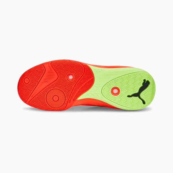 Eliminate Power Nitro II Indoor Sports Shoes, Red Blast-Fast Yellow-PUMA Black