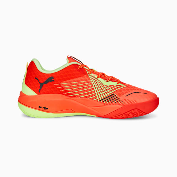 Eliminate Power NITRO™ II Men's Racquet Sports Shoes, Red Blast-Fast Yellow-PUMA Black, extralarge