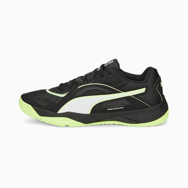 Zapatos Solarstrike II Racquet Sports, Puma Black-Puma White-Fizzy Light