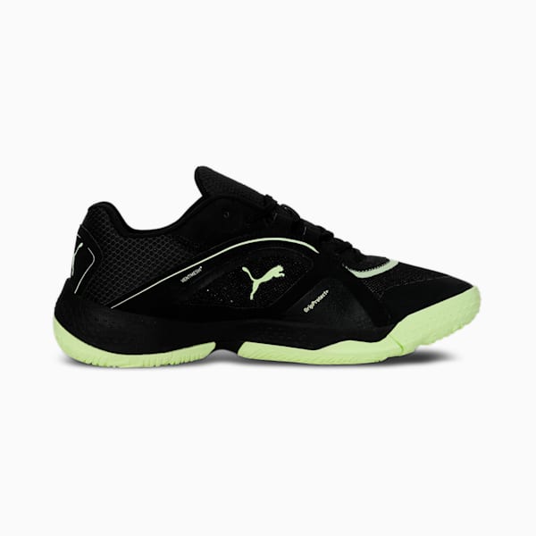 Solarstrike II Indoor Sports Shoes, Puma Black-Puma White-Fizzy Light, extralarge-IND