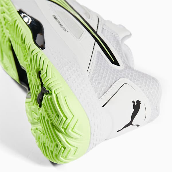 Solarstrike II Unisex Indoor Sports Shoes, Puma White-Fizzy Light-PUMA Black, extralarge-IND