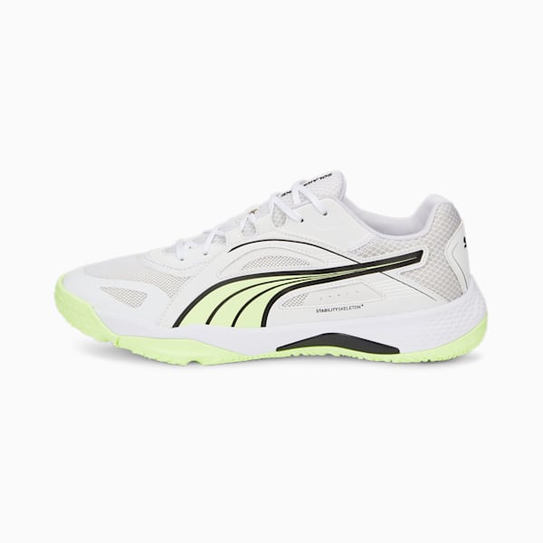 Solarstrike II Racquet Sports Shoes, Puma White-Fizzy Light-PUMA Black