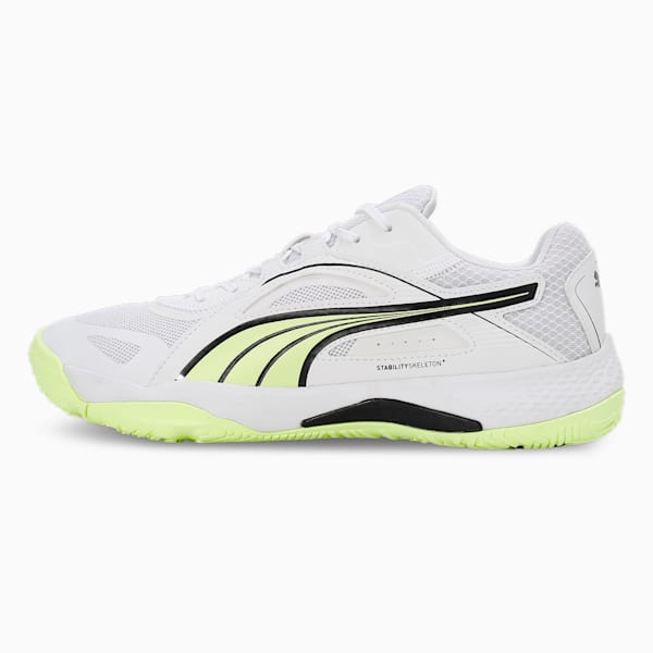 Solarstrike II Indoor Sports Shoes, Puma White-Fizzy Light-PUMA Black, extralarge-IND