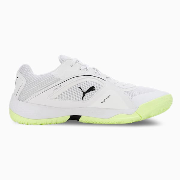 Solarstrike II Unisex Indoor Sports Shoes, Puma White-Fizzy Light-PUMA Black, extralarge-IND