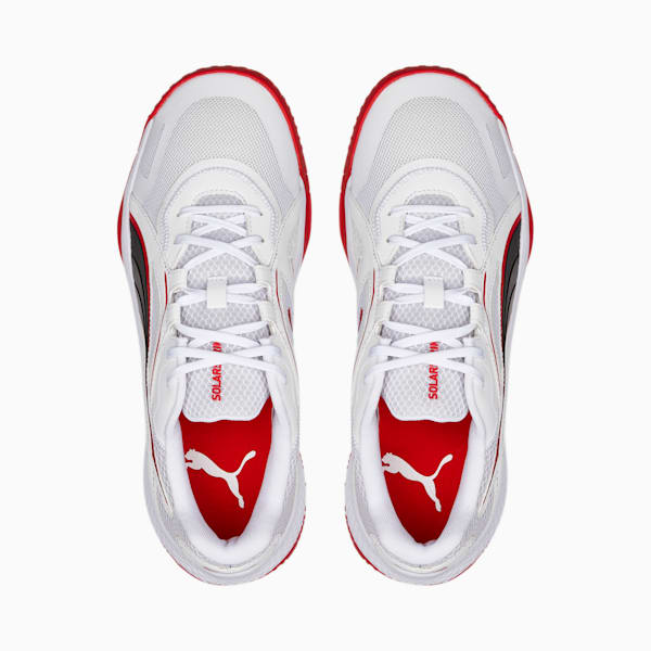 Zapatos Solarstrike II Racquet Sports, Puma White-Puma Black-High Risk Red