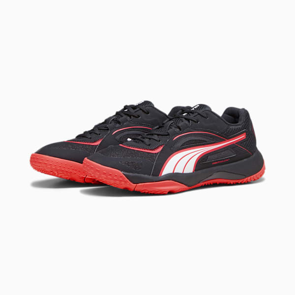 Solarstrike II Racquet Sports Shoes, PUMA Black-Fire Orchid-PUMA White, extralarge