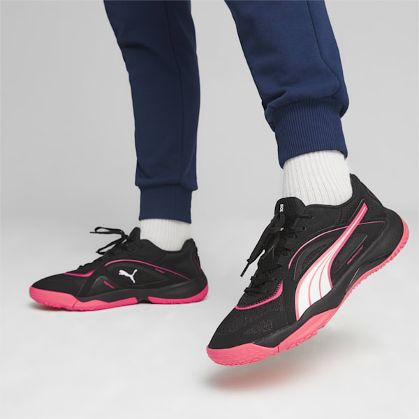 Solarstrike II Indoor Sports Shoes, PUMA Black-Fire Orchid-PUMA White, extralarge