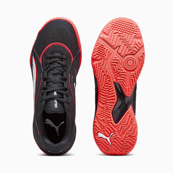 Solarstrike II Racquet Sports Shoes, PUMA Black-Fire Orchid-PUMA White, extralarge