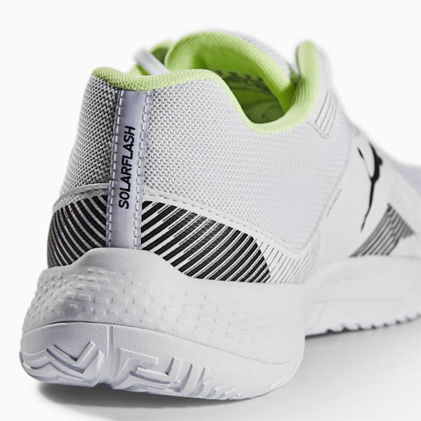 Solarflash II Indoor Sports Shoes, Puma White-Puma Black-Fizzy Light-Nitro Blue, extralarge-IND
