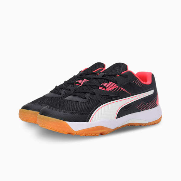 Solarflash II Youth Indoor Sports Shoes, PUMA Black-Fire Orchid-PUMA White-Gum, extralarge-IND