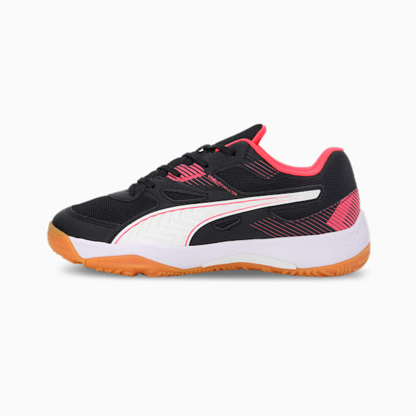 Solarflash II Youth Indoor Sports Shoes, PUMA Black-Fire Orchid-PUMA White-Gum, extralarge-IND