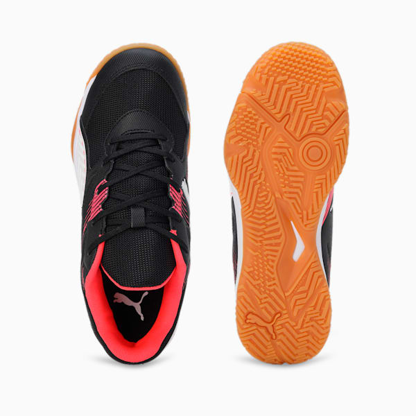 Solarflash II Youth Indoor Sports Shoes, PUMA Black-Fire Orchid-PUMA White-Gum, extralarge-IND