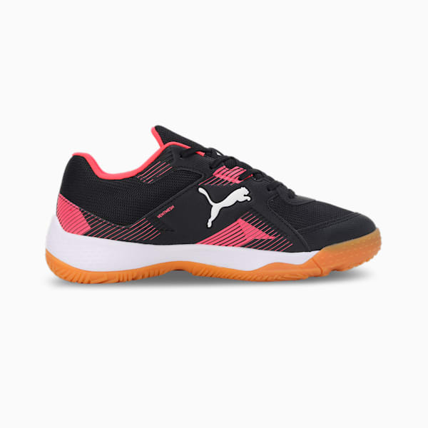 Solarflash II Youth Indoor Sports Shoes, PUMA Black-Fire Orchid-PUMA White-Gum, extralarge-IND