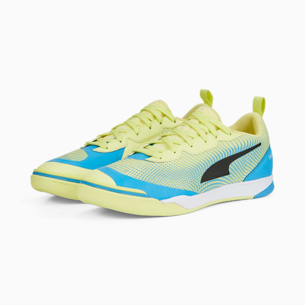 IBERO III Futsal Shoes, Fresh Yellow-Bleu Azur-Puma White