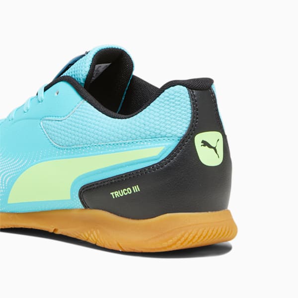 TRUCO IIl Indoor Sports Shoes, Team Aqua-Speed Green-PUMA Black, extralarge-IND