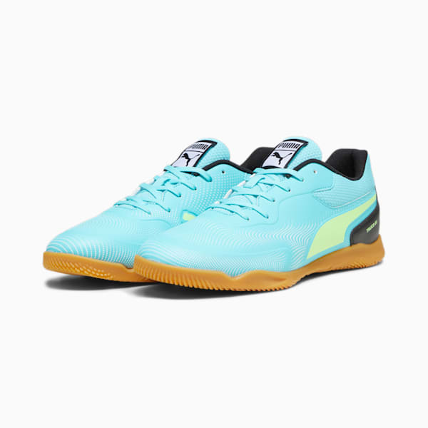 TRUCO IIl Indoor Sports Shoes, Team Aqua-Speed Green-PUMA Black, extralarge-IND