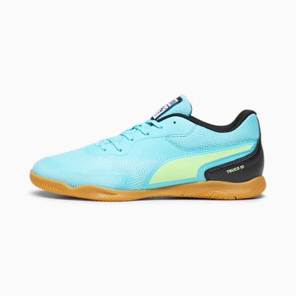 TRUCO IIl Indoor Sports Shoes, Team Aqua-Speed Green-PUMA Black, extralarge-IND