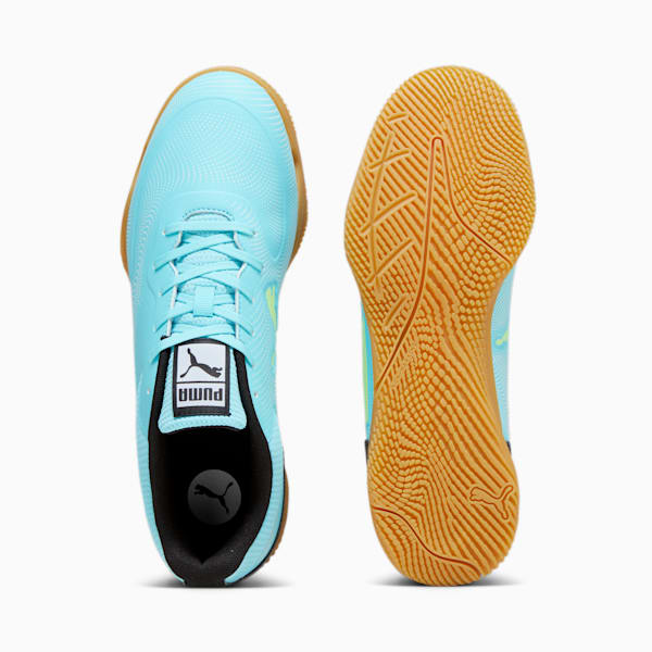 TRUCO IIl Indoor Sports Shoes, Team Aqua-Speed Green-PUMA Black, extralarge-IND