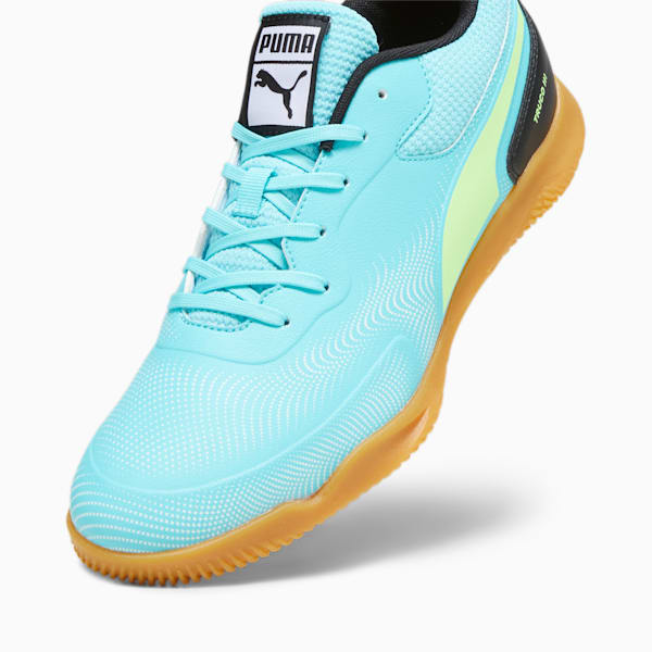 TRUCO IIl Indoor Sports Shoes, Team Aqua-Speed Green-PUMA Black, extralarge-IND