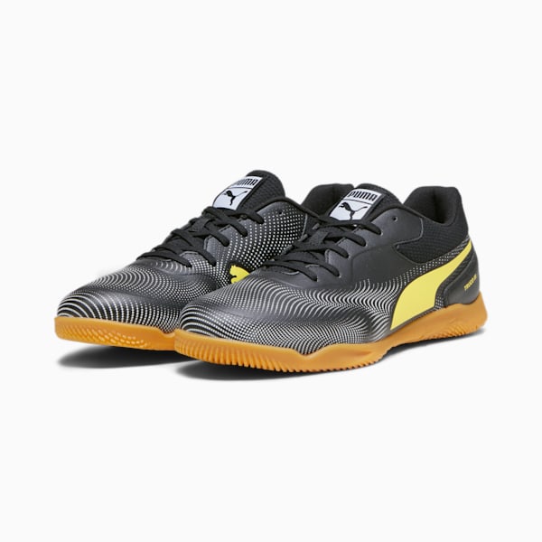 TRUCO IIl Unisex Indoor Sports Shoes, PUMA Black-Yellow Blaze-PUMA White, extralarge-IND