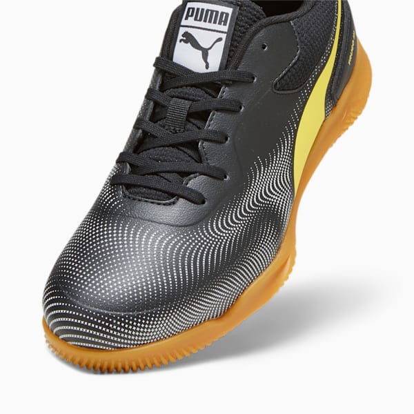 TRUCO IIl Unisex Indoor Sports Shoes, PUMA Black-Yellow Blaze-PUMA White, extralarge-IND