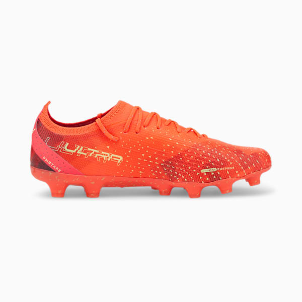 メンズ ウルトラ アルティメット HG/AG サッカー スパイク, Fiery Coral-Fizzy Light-Puma Black
