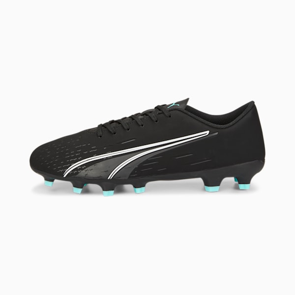 ULTRA PLAY FG/AG Football Boots Men, Puma Black-Puma White-Elektro Aqua, extralarge-IND