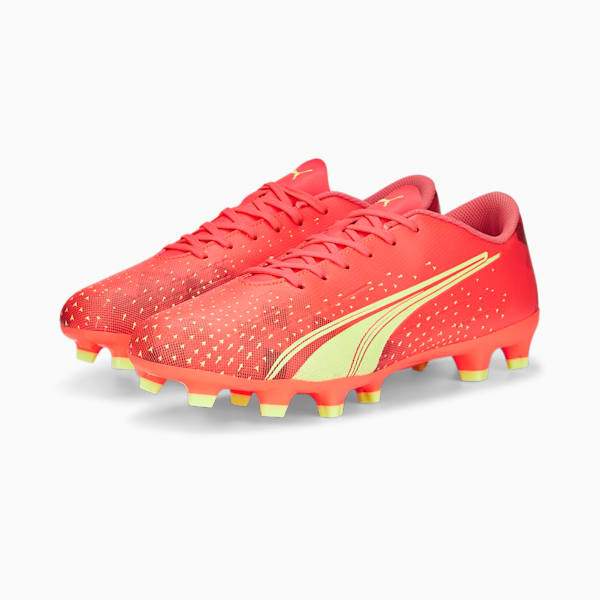 ULTRA PLAY FG/AG Football Boots Men, Fiery Coral-Fizzy Light-Puma Black, extralarge-IND