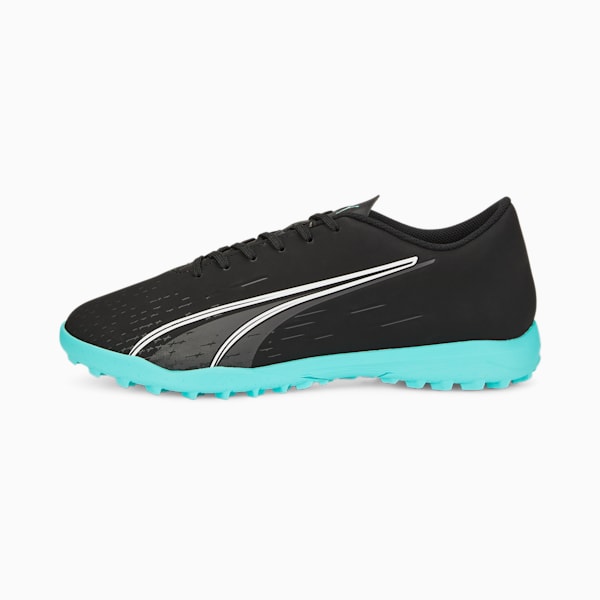 ULTRA PLAY Men's Football Turf Trainers, Puma Black-Puma White-Elektro Aqua, extralarge-IND
