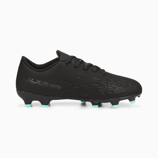 Ultra Play FG/AG Youth Football Boots, Puma Black-Puma White-Elektro Aqua, extralarge-IND