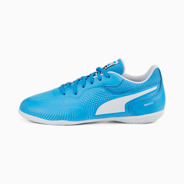 TRUCO III Youth Indoor Sports Shoes, Bleu Azur-Puma White, extralarge-IND