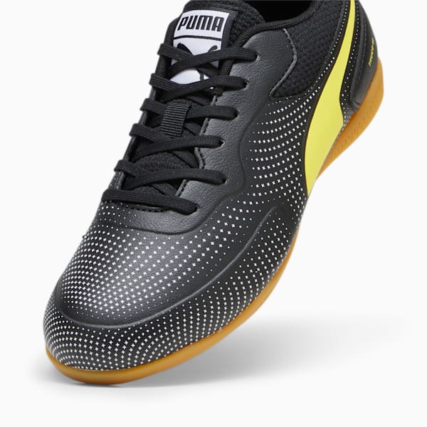 TRUCO III Youth Indoor Sports Shoes, PUMA Black-Yellow Blaze-PUMA White, extralarge-IND