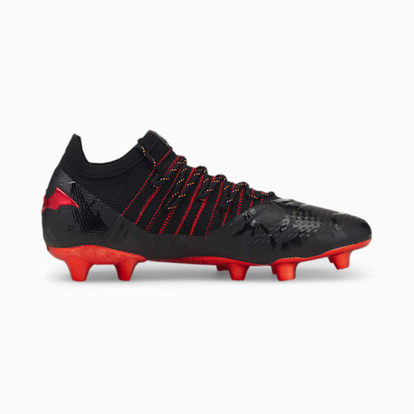 PUMA x BATMAN FUTURE 1.3 FG/AG Men's Soccer Cleats, Puma Black-High Risk Red-Puma White-Asphalt, extralarge