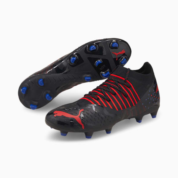 PUMA x BATMAN FUTURE 3.3 FG/AG Men's Soccer Cleats, Puma Black-High Risk Red-Surf The Web-Asphalt, extralarge